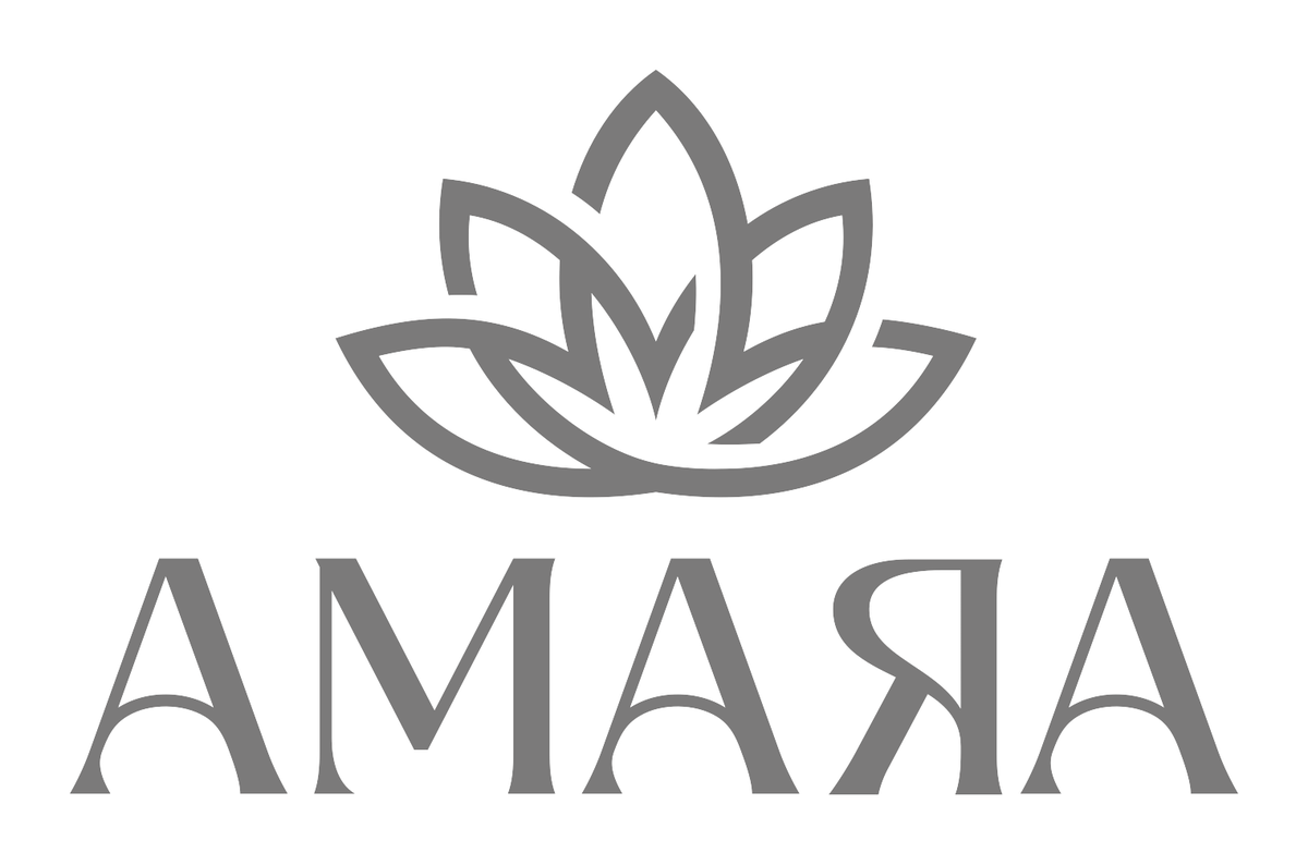 Amara — lotus logo and wordmark